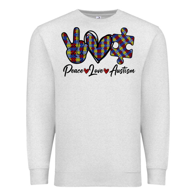 Peace Love Autism Premium Sweatshirt by Bettercallsaul | Teevron
