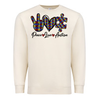 Sandshell Peace Love Autism Premium Sweatshirt - Bettercallsaul