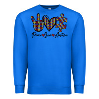 True Royal Peace Love Autism Premium Sweatshirt - Bettercallsaul