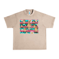 French Oak easter bunny with daisy and turquoise cowhide leopard  background Urban Heavy Tee - Artiststas