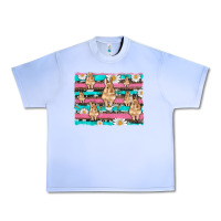 Grape Ice easter bunny with daisy and turquoise cowhide leopard  background Urban Heavy Tee - Artiststas