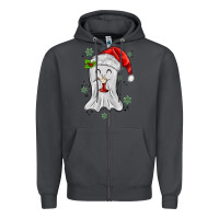 Smoke merry christmas ghost Zipper Hoodie - MaliasSmallBusiness
