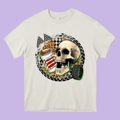 Race Skull Heavy Core Tee Designed By Zillion Design Studio