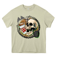 Mossy race skull Heavy Core Tee - Zillion Design Studio