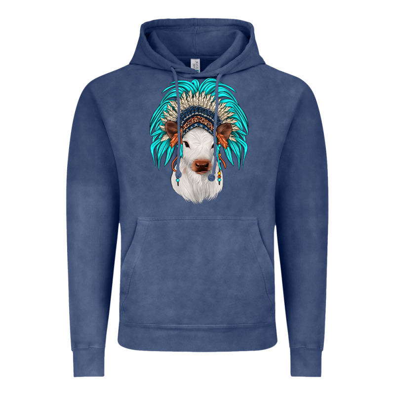 Calf Indian Headdress Vintage Hoodie by JahusDesignShop | Teevron