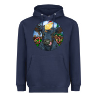 Black Angus Cattle With Santa Chick Christmas Heavyweight Hoodie | Teevron