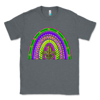 Charcoal Heather mardi gras rainbow Classic Tee - BarkalooDesign