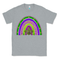 Heather Grey mardi gras rainbow Classic Tee - BarkalooDesign