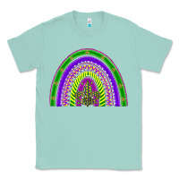 Seafoam mardi gras rainbow Classic Tee - BarkalooDesign