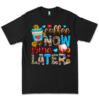 Black coffee now wine later Premium Tee - Zillion Design Studio