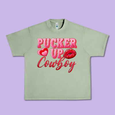 Pucker Up Cowboy Urban Heavy Tee Designed By Adodesignshop