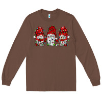 Chestnut gnome with christmas lights Long Sleeve Tee - JahusDesignShop