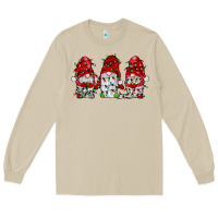 Mushroom gnome with christmas lights Long Sleeve Tee - JahusDesignShop
