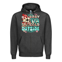 Charcoal Heather baby its cold outside skeleton Zipper Hoodie - MaliasSmallBusiness