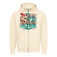 Sandshell baby its cold outside skeleton Zipper Hoodie - MaliasSmallBusiness