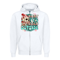 White baby its cold outside skeleton Zipper Hoodie - MaliasSmallBusiness