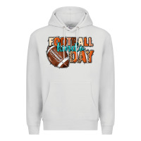 Dove Grey Football kinda day Premium Hoodie - NancyCooperArtShop