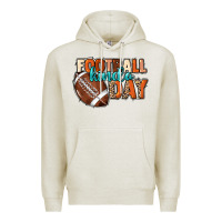 Oatmeal Heather Football kinda day Premium Hoodie - NancyCooperArtShop