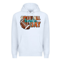White Football kinda day Premium Hoodie - NancyCooperArtShop