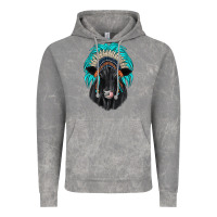 Black Angus Indian Headdress Vintage Hoodie | Teevron