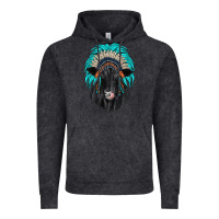 Vintage Black black angus indian headdress Vintage Hoodie - JahusDesignShop