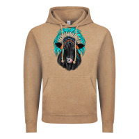 Vintage Coffee black angus indian headdress Vintage Hoodie - JahusDesignShop