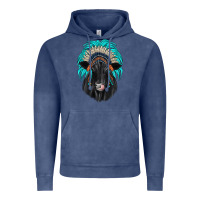 Vintage Denim black angus indian headdress Vintage Hoodie - JahusDesignShop