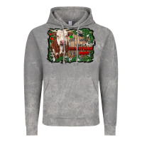 Cloud Rock all i want for christmas is a cow cowhide Vintage Hoodie - RanaPortraitStore