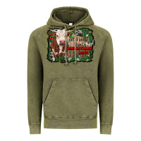 Vintage Olive all i want for christmas is a cow cowhide Vintage Hoodie - RanaPortraitStore