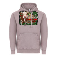 Vintage Zinc all i want for christmas is a cow cowhide Vintage Hoodie - RanaPortraitStore