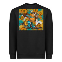 Black sunflowers and cowboy boots with cowhide and glitter tumbler Heavyweight Sweatshirt - Artiststas