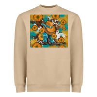 Sunflowers And Cowboy Boots With Cowhide And Glitter Tumbler Heavyweight Sweatshirt | Teevron