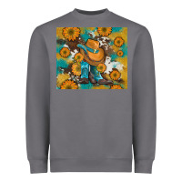 Storm sunflowers and cowboy boots with cowhide and glitter tumbler Heavyweight Sweatshirt - Artiststas