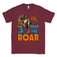 I'm Three Hear Me Roar Dinosaur Birthday Classic Tee | Teevron