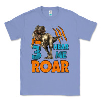 Colony Blue i'm three hear me roar dinosaur birthday Classic Tee - LillyAllenDesigns