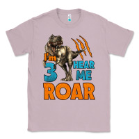 Lilac i'm three hear me roar dinosaur birthday Classic Tee - LillyAllenDesigns