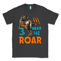 Smoke i'm three hear me roar dinosaur birthday Classic Tee - LillyAllenDesigns