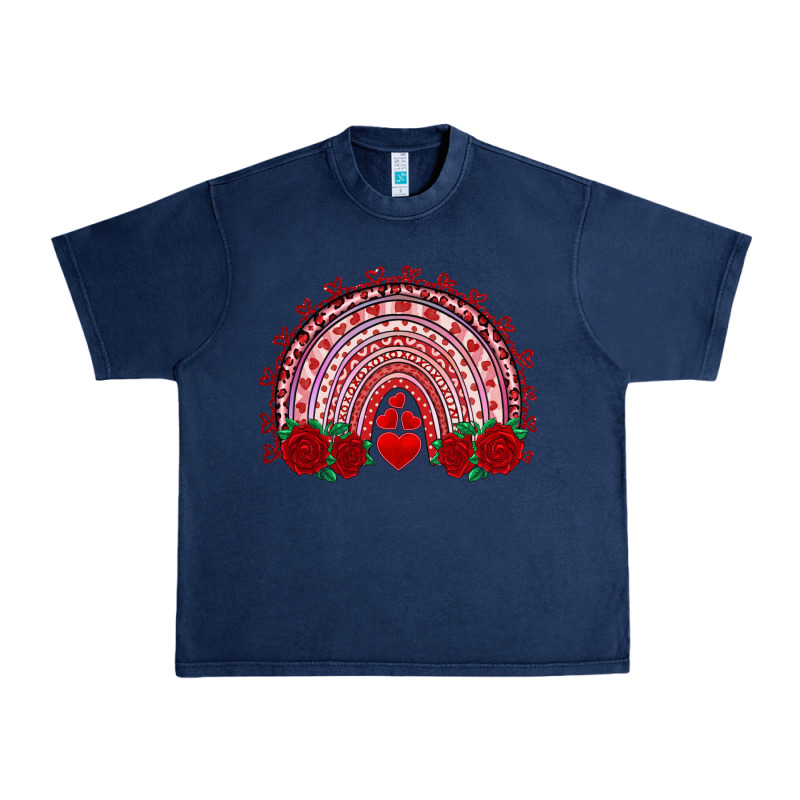 Valentine's Day Rainbow With Roses Urban Heavy Tee by AdoDesignShop | Teevron