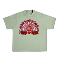 Oil Green valentine's day rainbow with roses Urban Heavy Tee - AdoDesignShop