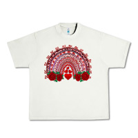 Pistachio valentine's day rainbow with roses Urban Heavy Tee - AdoDesignShop