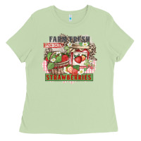 Matcha farm fresh strawberries Ladies Tee - Zillion Design Studio
