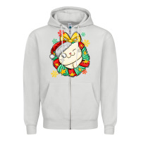 Dove Grey Christmas wreaths cat Zipper Hoodie - MaliasSmallBusiness
