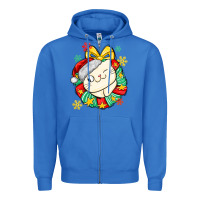 True Royal Christmas wreaths cat Zipper Hoodie - MaliasSmallBusiness