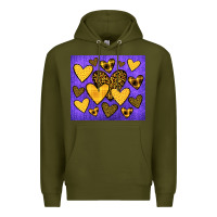 Army Green team spirit color purple and gold Premium Hoodie - JahusDesignShop