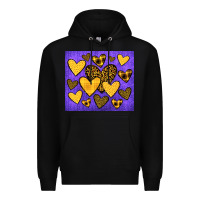 Black team spirit color purple and gold Premium Hoodie - JahusDesignShop