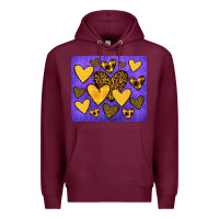 Burgundy team spirit color purple and gold Premium Hoodie - JahusDesignShop
