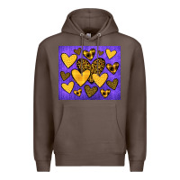 Coffee team spirit color purple and gold Premium Hoodie - JahusDesignShop