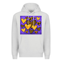 Dove Grey team spirit color purple and gold Premium Hoodie - JahusDesignShop