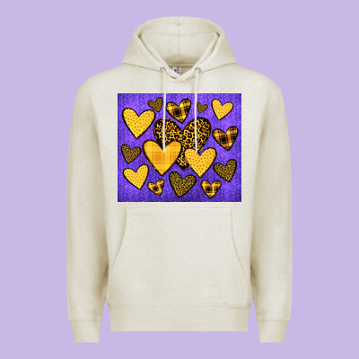 Team Spirit Color Purple And Gold Premium Hoodie Designed By Jahusdesignshop