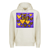 Oatmeal Heather team spirit color purple and gold Premium Hoodie - JahusDesignShop